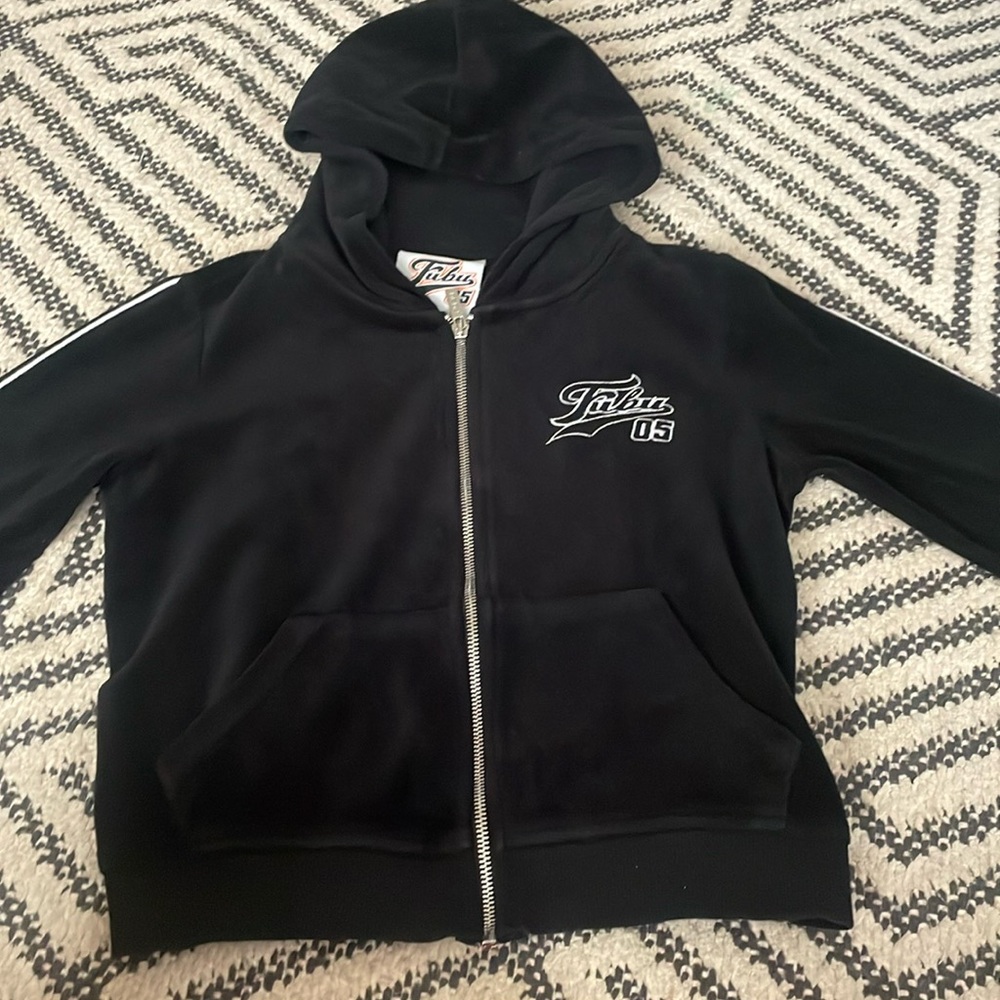 black fubu sweater, soft, worn once